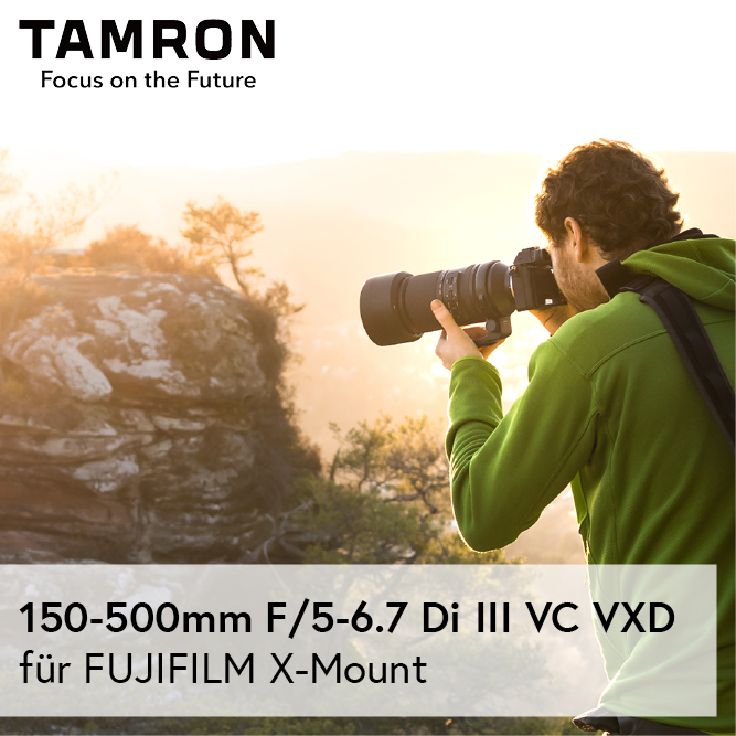 Tamron kündigt ein Ultra-Telezoom-Obejtkiv für Fujifilm X-Mount an.