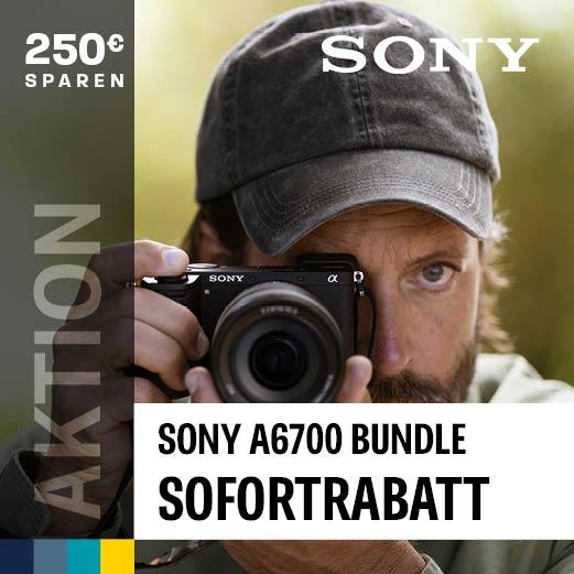 Sony a6700 mit ausgewählten Objektiv kaufen und Sofortrabatt erhalten. | 01.02. - 30.06.2024